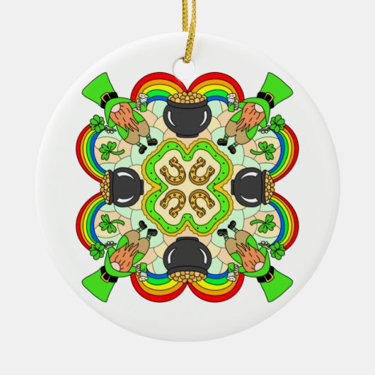 Happy St Patrick's Day Keramisch Ornament (Voorkant)