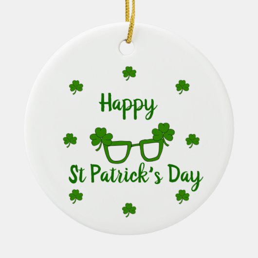 Happy St Patrick's Day Keramisch Ornament (Voorkant)