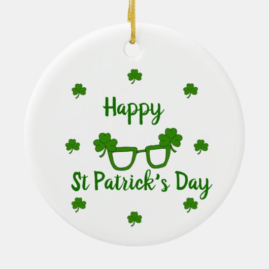 Happy St Patrick's Day Keramisch Ornament (Achterkant)