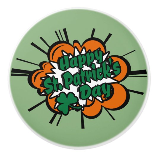 Happy St. Patrick's Day Keramische Knop (Voorkant)