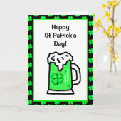 Happy St Patrick's Day, klaar voor Stumble Kaart (Gele Bloem)