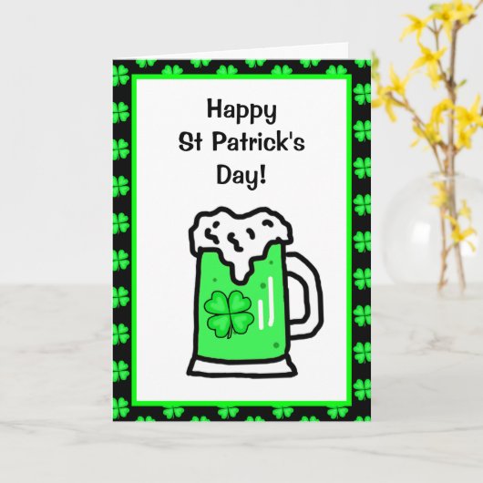 Happy St Patrick's Day, klaar voor Stumble Kaart (Gele Bloem)