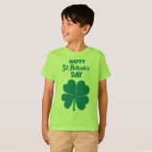 Happy St. Patrick's Day Klaverblad T-shirt (Voorkant volledig)