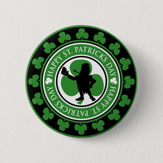 Happy St. Patrick's Day-knop Ronde Button 5,7 Cm (Voorkant)