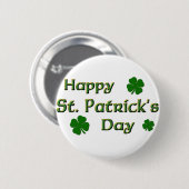 Happy St. Patrick's Day-knop Ronde Button 5,7 Cm (Voorkant /achterkant)
