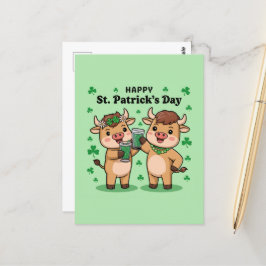 Happy St. Patricks Day Koeien Briefkaart