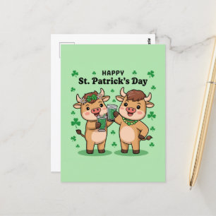 Happy St. Patricks Day Koeien Briefkaart