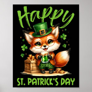 Happy St Patrick's Day kostuum outfit Fox Irish Be Poster