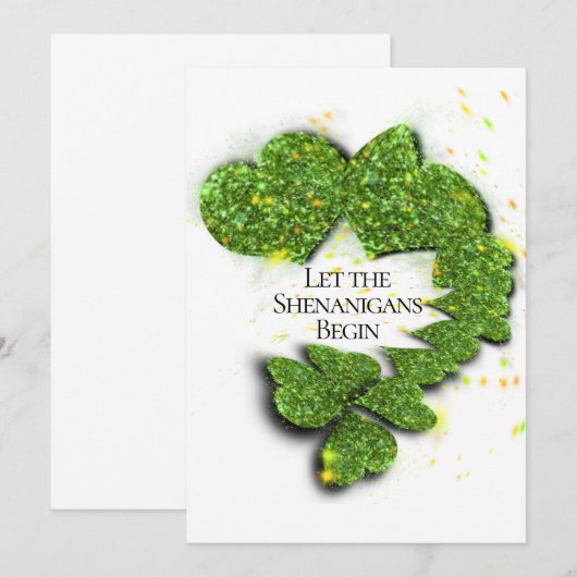 Happy St. Patrick's Day, laat de Shenanigans begin Kaart (Voorkant / Achterkant)