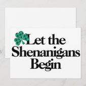 Happy St. Patrick's Day, laat de Shenanigans begin Kaart (Voorkant / Achterkant)