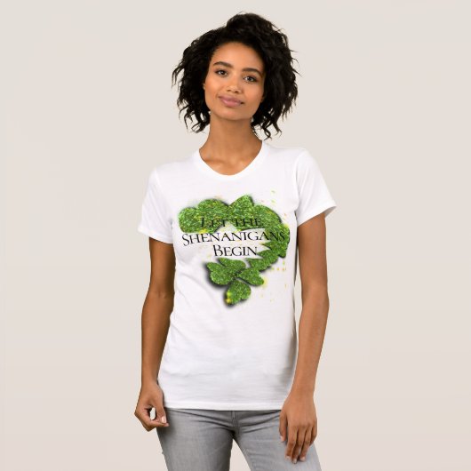 Happy St. Patrick's Day, laat de Shenanigans begin T-shirt (Voorkant volledig)