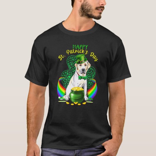 Happy St Patricks Day Labrador Leprechaun Pet Sham T-shirt (Voorkant)