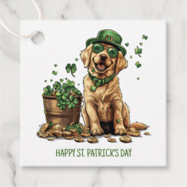 Happy St. Patrick's Day Labrador Retriever Dog Bedankjes Labels