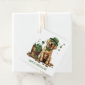 Happy St. Patrick's Day Labrador Retriever Dog Bedankjes Labels (In situ)