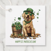 Happy St. Patrick's Day Labrador Retriever Dog Bedankjes Labels (Voorkant)