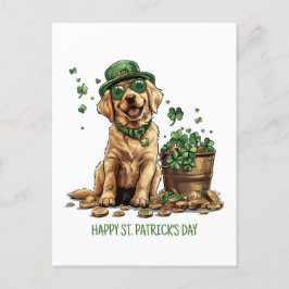 Happy St. Patrick's Day Labrador Retriever Dog Briefkaart