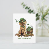 Happy St. Patrick's Day Labrador Retriever Dog Briefkaart (Staand voorkant)