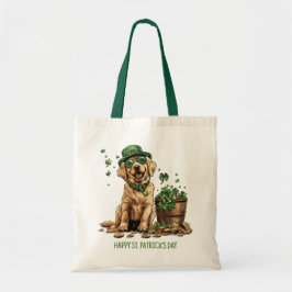 Happy St. Patrick's Day Labrador Retriever Dog Tote Bag