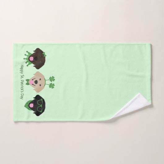 Happy St Patricks Day Labrador Retriever Honden Bad Handdoek (Handdoek)