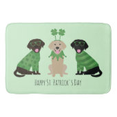 Happy St Patricks Day Labrador Retriever Honden Badmat (Voorkant)