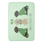 Happy St Patricks Day Labrador Retriever Honden Badmat (Voorkant Verticaal)