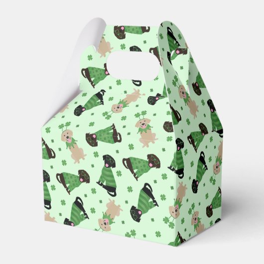 Happy St Patricks Day Labrador Retriever Honden Bedankdoosjes (Voorkant Zijde)