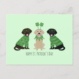 Happy St Patricks Day Labrador Retriever Honden Briefkaart