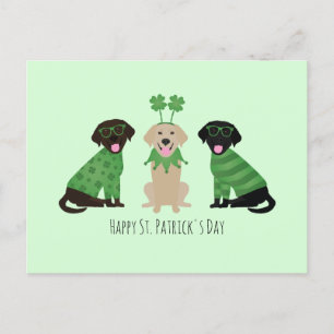 Happy St Patricks Day Labrador Retriever Honden Briefkaart