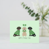 Happy St Patricks Day Labrador Retriever Honden Briefkaart (Staand voorkant)