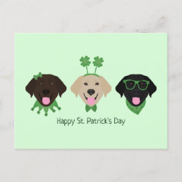 Happy St Patricks Day Labrador Retriever Honden Briefkaart