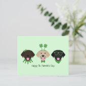 Happy St Patricks Day Labrador Retriever Honden Briefkaart (Staand voorkant)