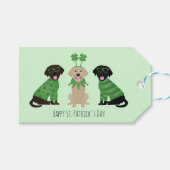 Happy St Patricks Day Labrador Retriever Honden Cadeaulabel (Voorkant (Horizontaal))