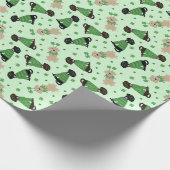 Happy St Patricks Day Labrador Retriever Honden Cadeaupapier (Hoek)