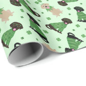 Happy St Patricks Day Labrador Retriever Honden Cadeaupapier (Rol Hoek)