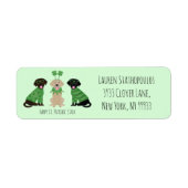 Happy St Patricks Day Labrador Retriever Honden Etiket (Voorkant)