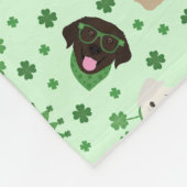 Happy St Patricks Day Labrador Retriever Honden Fleece Deken (Hoek)