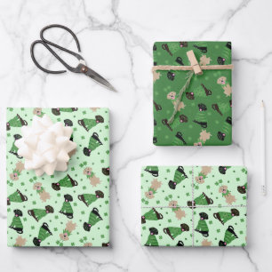 Happy St Patricks Day Labrador Retriever Honden Inpakpapier Vel