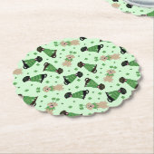 Happy St Patricks Day Labrador Retriever Honden Kartonnen Onderzetters (Gekanteld)
