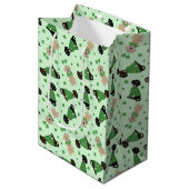 Happy St Patricks Day Labrador Retriever Honden Medium Cadeauzakje (Voorkant Gekanteld)
