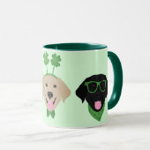 Happy St Patricks Day Labrador Retriever Honden Mok (Voorkant rechts)