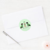 Happy St Patricks Day Labrador Retriever Honden Ronde Sticker (Envelop)