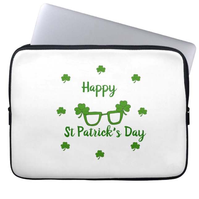 Happy St Patrick's Day Laptop Sleeve (Voorkant)