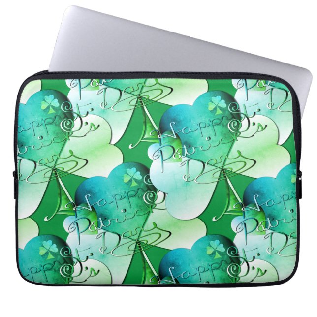 Happy St. Patrick's Day Laptop Sleeve (Voorkant)