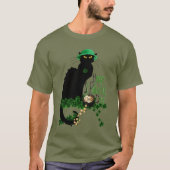 Happy St Patrick's Day Le Chat Noir T-shirt (Voorkant)