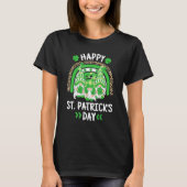 Happy St Patricks Day Leopard Rainbow Irish Gnomes T-shirt (Voorkant)