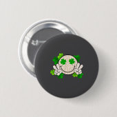Happy St Patrick's Day Leopard Smile Face Irish Sh Ronde Button 5,7 Cm (Voorkant /achterkant)