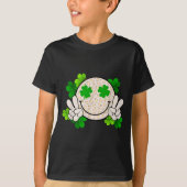 Happy St Patrick's Day Leopard Smile Face Irish Sh T-shirt (Voorkant)