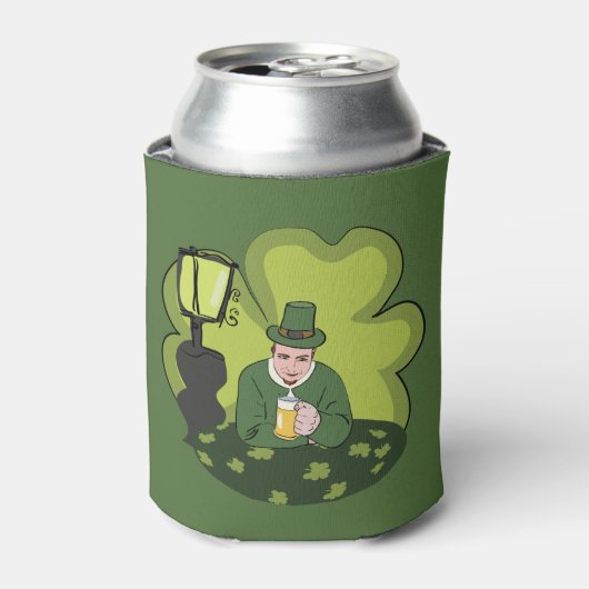 "HAPPY ST. PATRICK'S DAY" LEPRECHAUN BLIKJESKOELER (Blikje Voorkant)