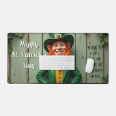 Happy St. Patrick's Day Leprechaun Bureaumat (Keyboard & Muis)