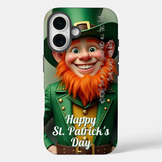 Happy St. Patrick's Day Leprechaun Case-Mate iPhone Case (Achterkant)